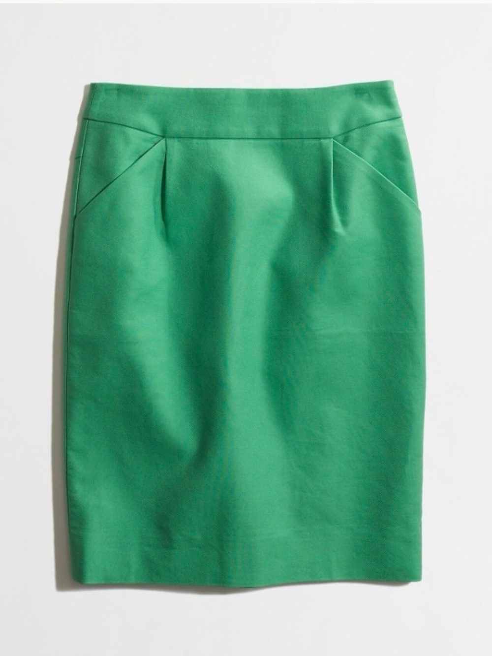 J.Crew Factory Double-Serge Cotton Pencil Skirt Kelly Green Size 12